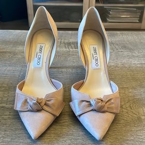Jimmy Choo Nude Suede Heels